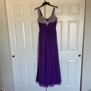 Purple Prom dress with sequined bodice Size 6/S